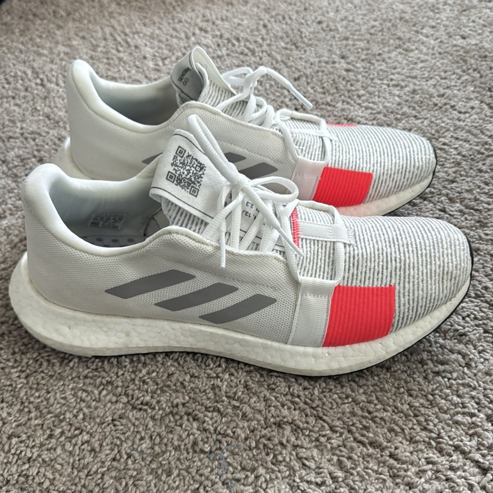 adidas White and Red Athletic Shoes